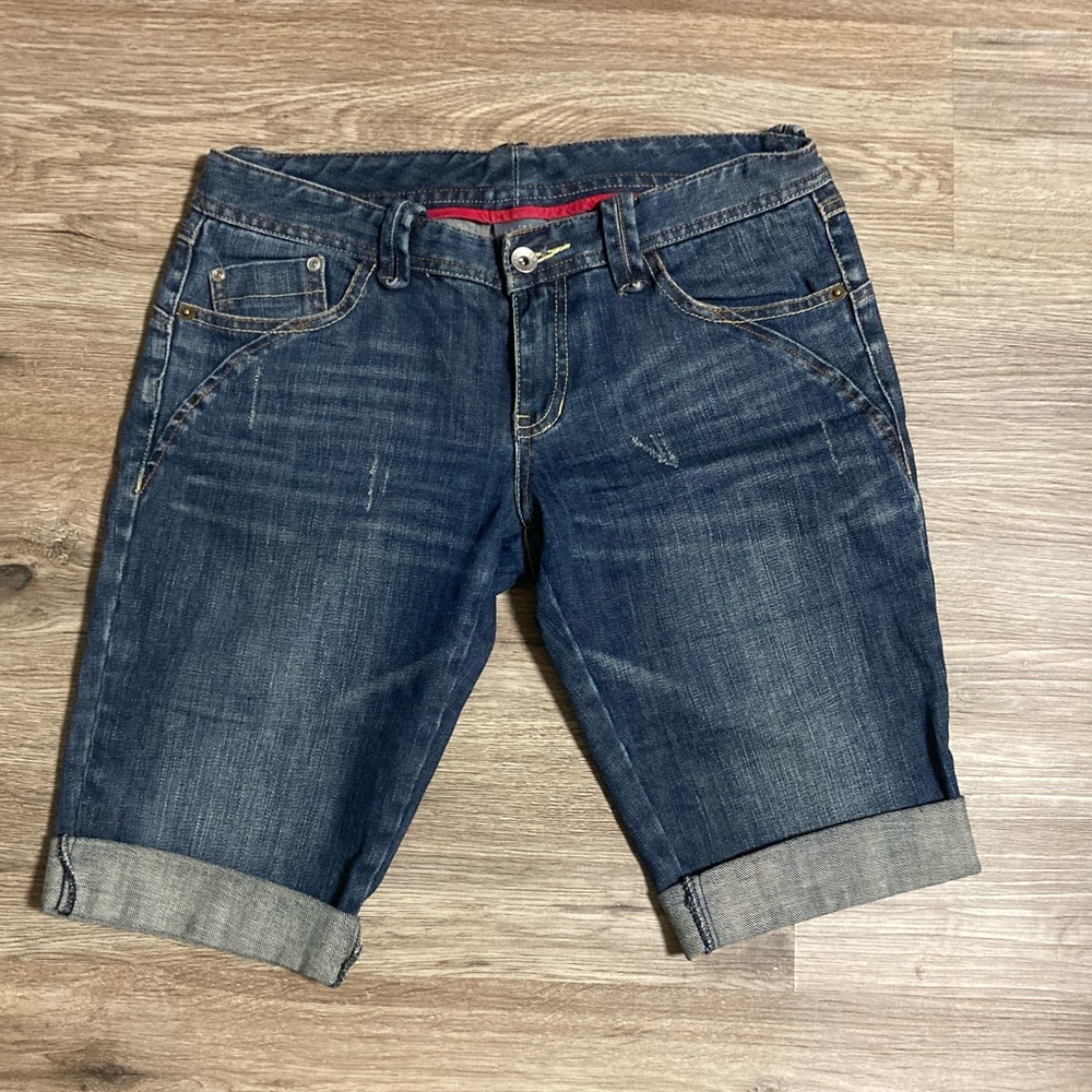 Armani Exchange Blue Denim Bermuda Jean Shorts